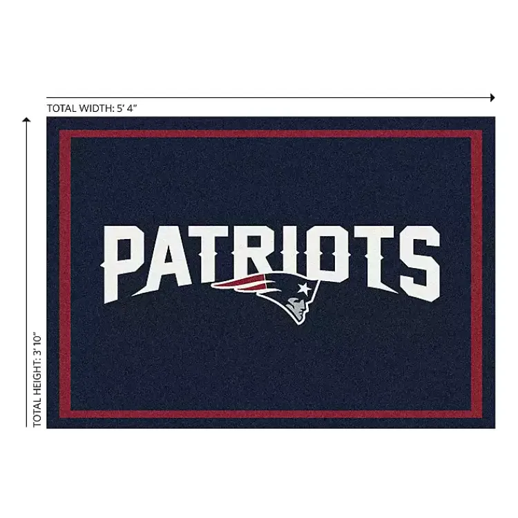 Area Rugs-Kirklands Home New England Patriots Area Rug, 4x6 Black