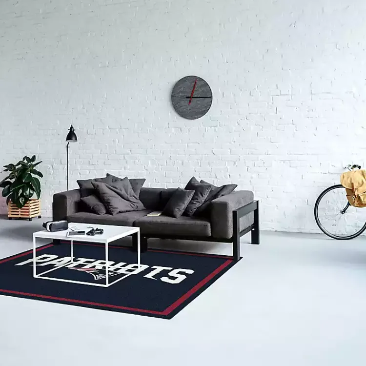 Area Rugs-Kirklands Home New England Patriots Area Rug, 4x6 Black