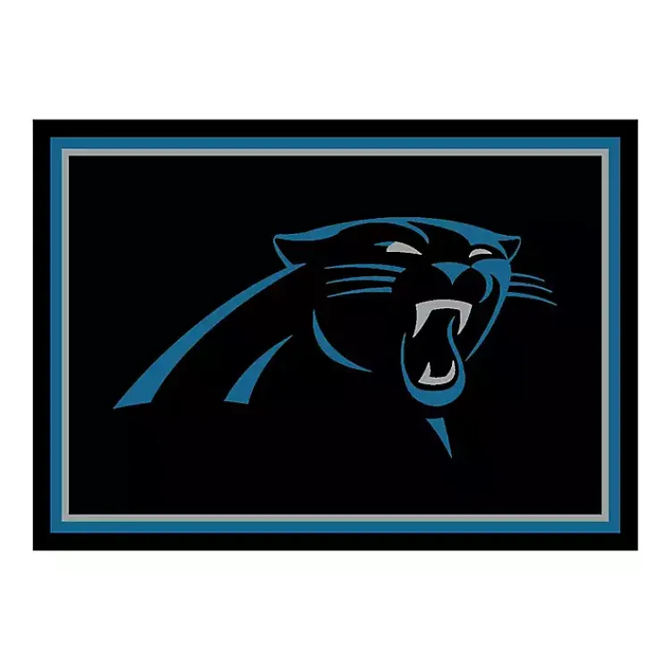 Area Rugs-Kirklands Home Carolina Panthers Area Rug, 4x6 Black