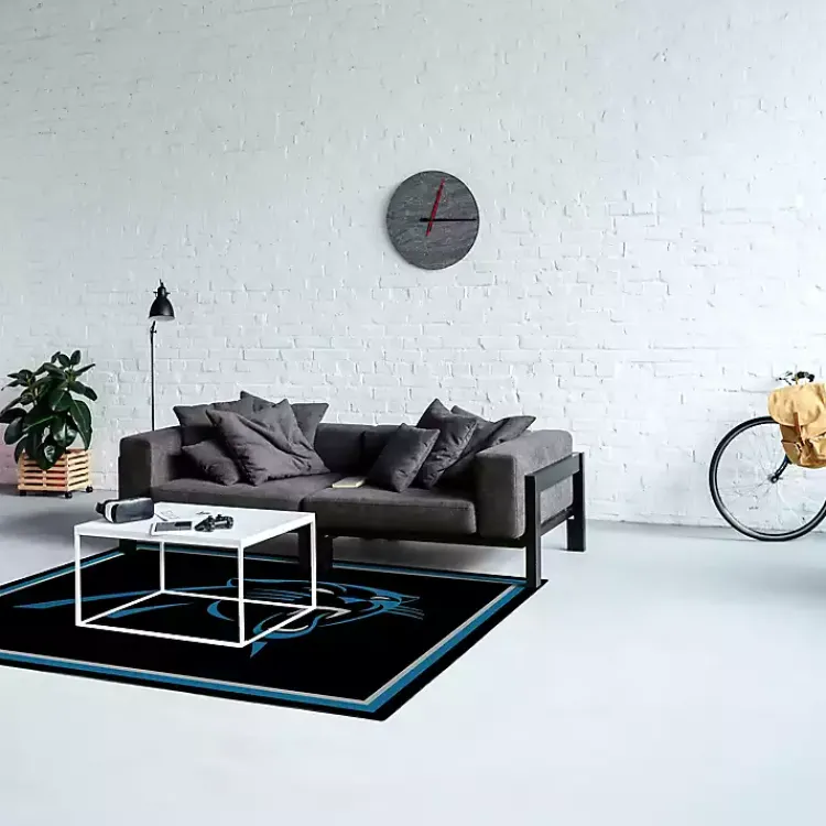 Area Rugs-Kirklands Home Carolina Panthers Area Rug, 4x6 Black