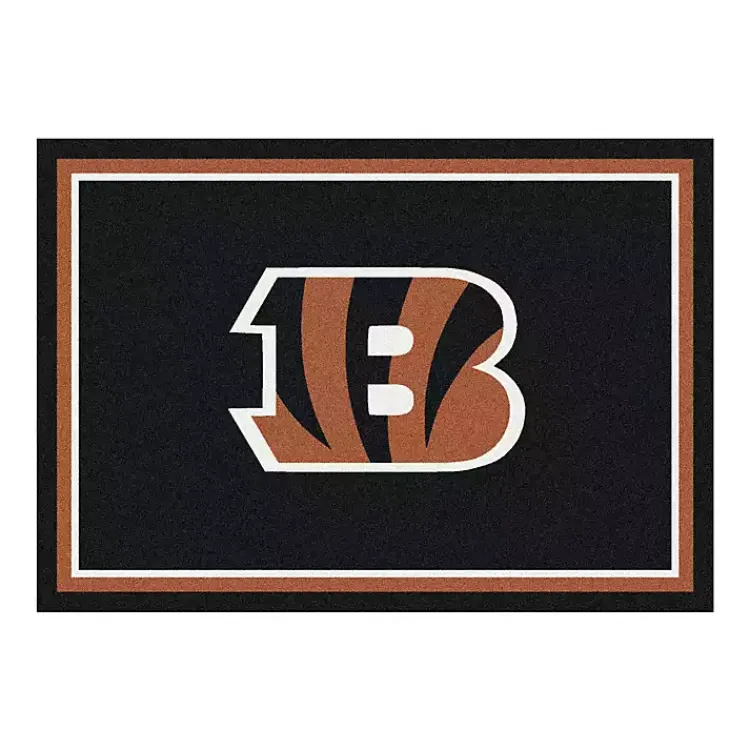 Area Rugs-Kirklands Home Cincinnati Bengals Area Rug, 4x6 Black