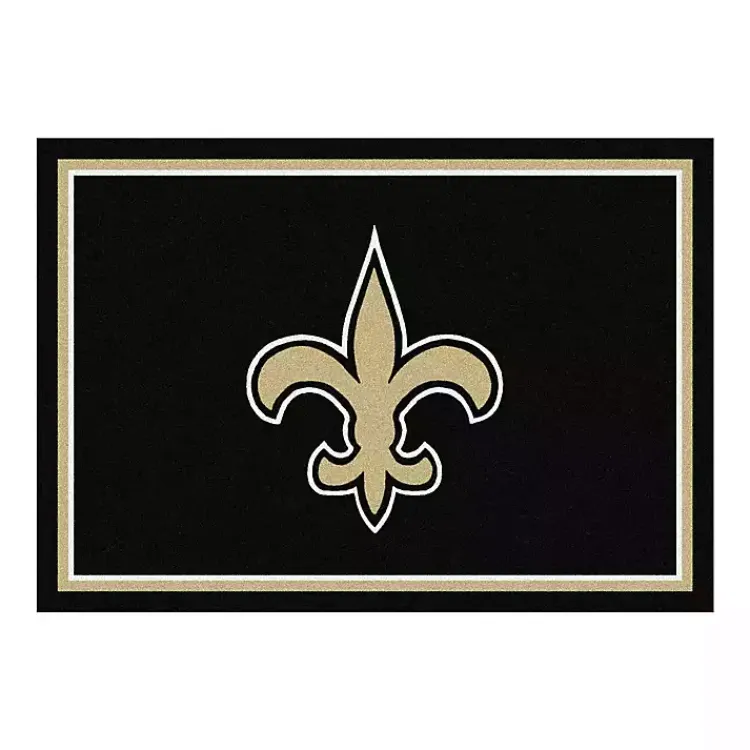 Area Rugs-Kirklands Home New Orleans Saints Area Rug, 4x6 Black