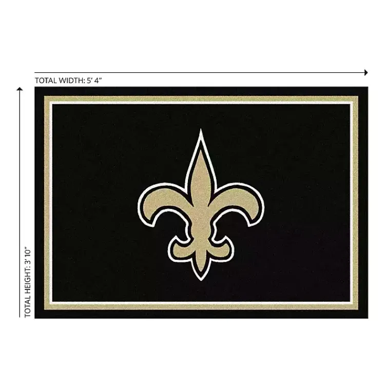 Area Rugs-Kirklands Home New Orleans Saints Area Rug, 4x6 Black