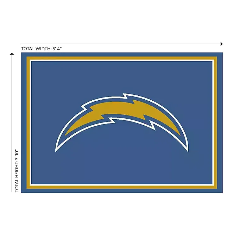 Area Rugs-Kirklands Home Los Angeles Chargers Area Rug, 4x6
