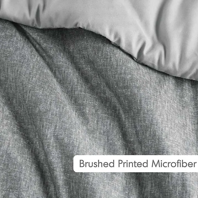 Comforters-Kirklands Home Chambray 3-pc. Full/Queen Comforter Set Gray