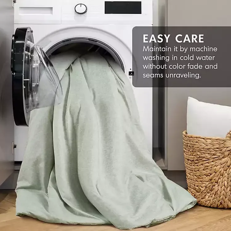 Comforters-Kirklands Home Chambray 3-pc. Full/Queen Comforter Set Green