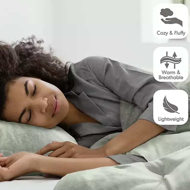 Comforters-Kirklands Home Chambray 3-pc. King Comforter Set Green