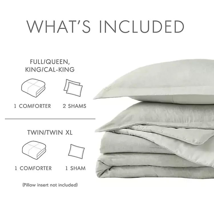 Comforters-Kirklands Home Chambray 3-pc. King Comforter Set Green