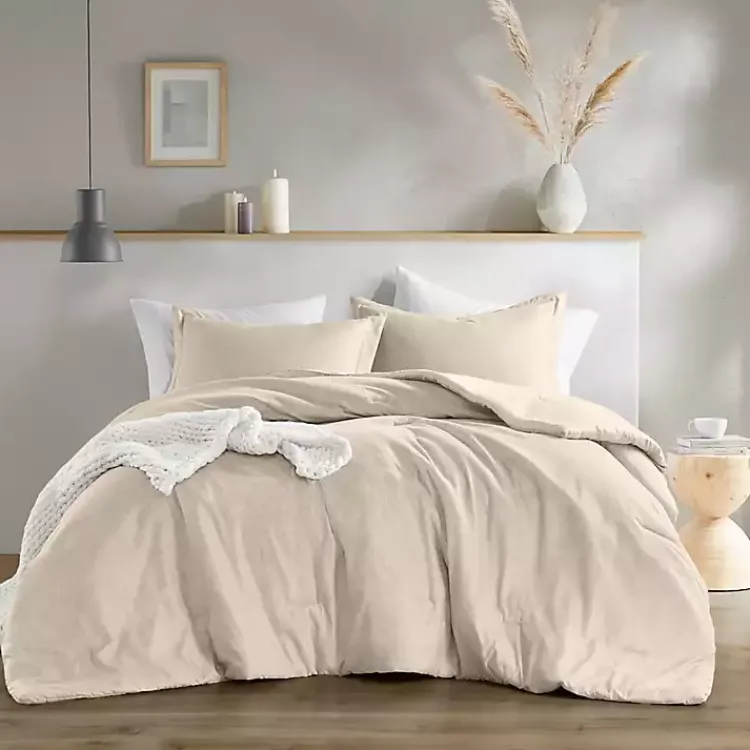Comforters-Kirklands Home Cream Chambray 2-pc. Twin/Twin XL Comforter Set Ivory