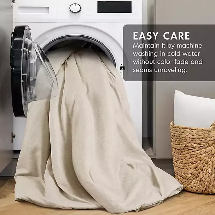 Comforters-Kirklands Home Cream Chambray 3-pc. King Comforter Set Ivory