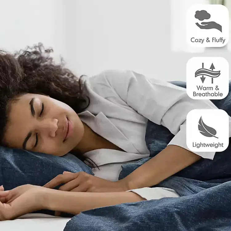 Comforters-Kirklands Home Navy Chambray 2-pc. Twin/Twin XL Comforter Set Blue