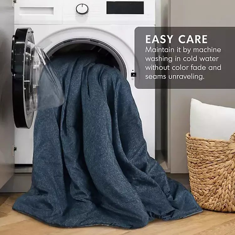 Comforters-Kirklands Home Navy Chambray 2-pc. Twin/Twin XL Comforter Set Blue