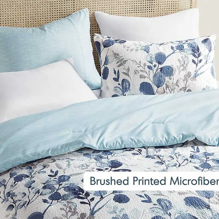 Comforters-Kirklands Home Blue Botanical 3-pc. Full/Queen Comforter Set
