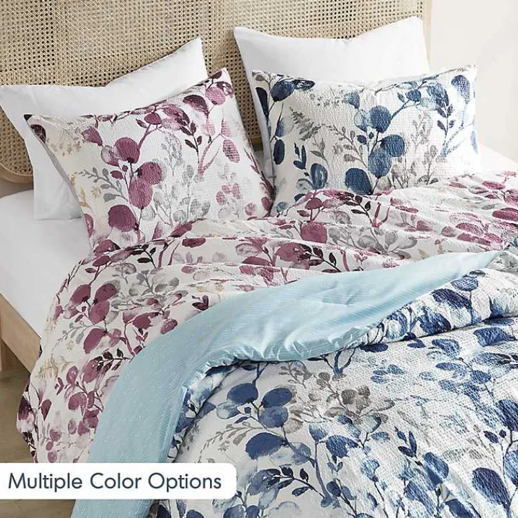 Comforters-Kirklands Home Purple Botanical 3-pc. Full/Queen Comforter Set