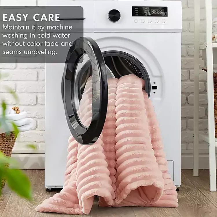 Comforters-Kirklands Home Fluffy Ribbed 3-pc. King Comforter Set Pink