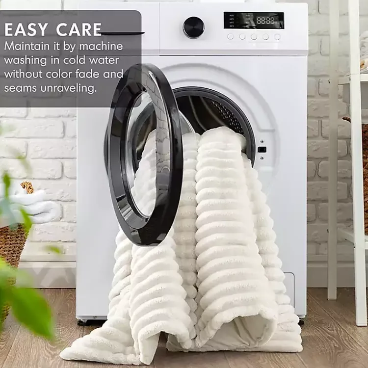 Comforters-Kirklands Home Cream Fluffy Ribbed 2-pc. Twin Comforter Set Ivory