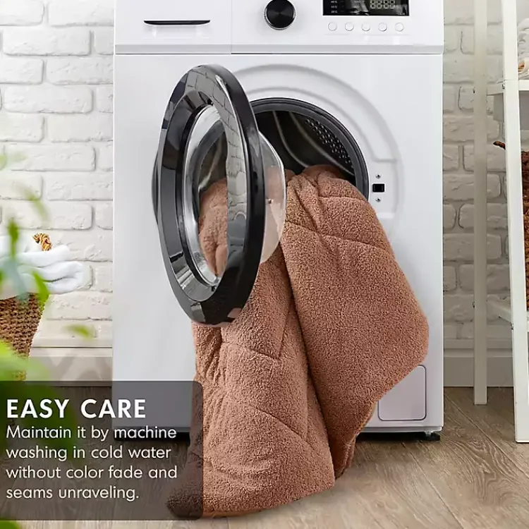 Comforters-Kirklands Home Quilted Teddy 3-pc. Full/Queen Comforter Set Brown