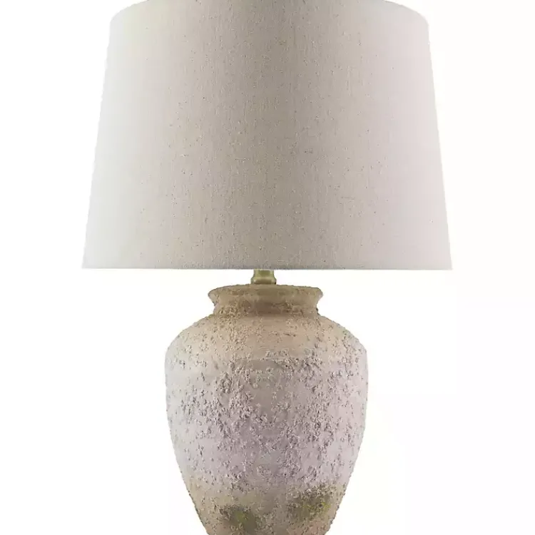 Table Lamps-Kirklands Home Cream Textured Ceramic Lia Table Lamp Ivory