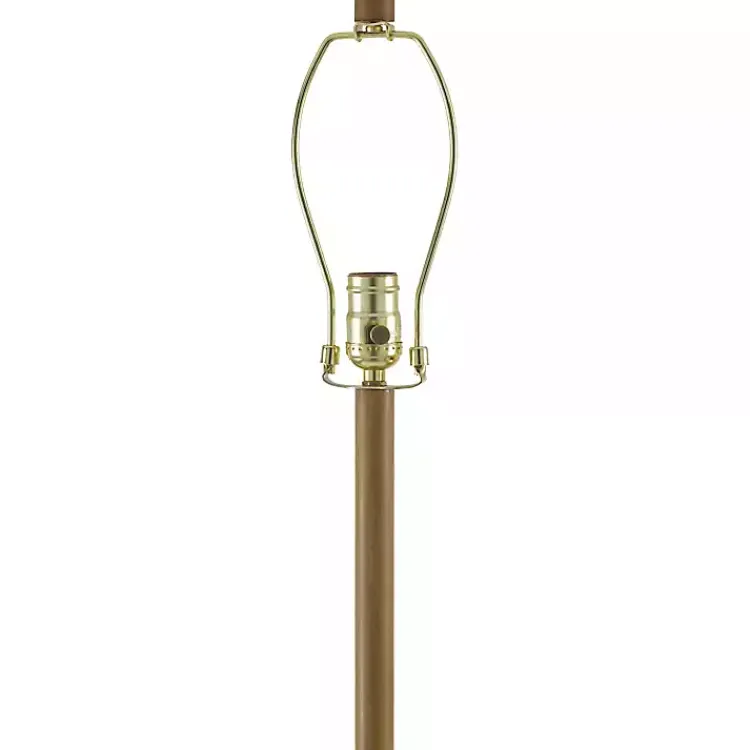 Floor Lamps-Kirklands Home Brown Woven Marni Floor Lamp White