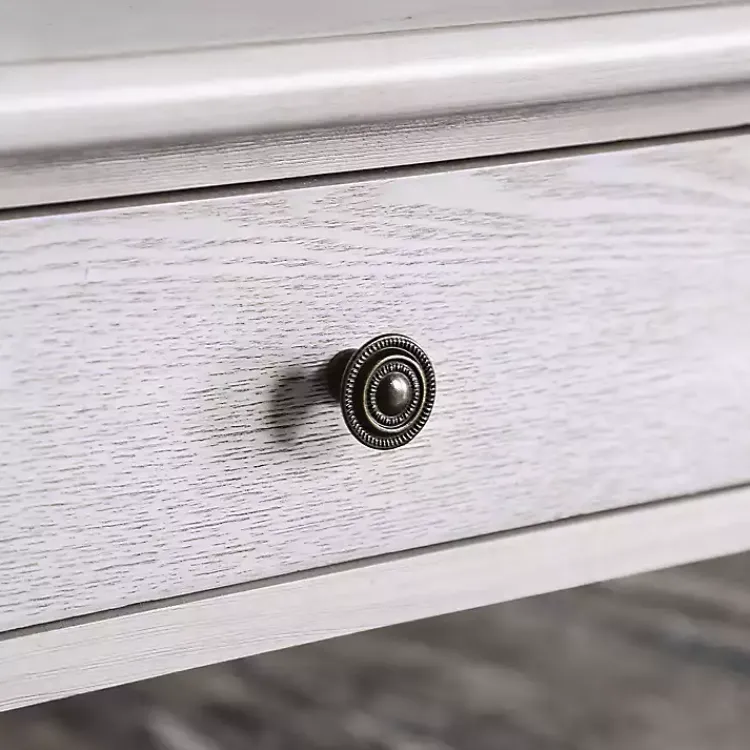 Coffee Tables-Kirklands Home Antique Wood 4-Drawer Heather Coffee Table White