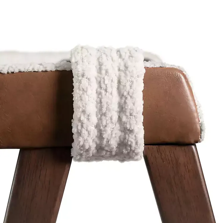 Dining Chairs-Kirklands Home Boucle Wood Penny Dining Chairs, Set of 2 White