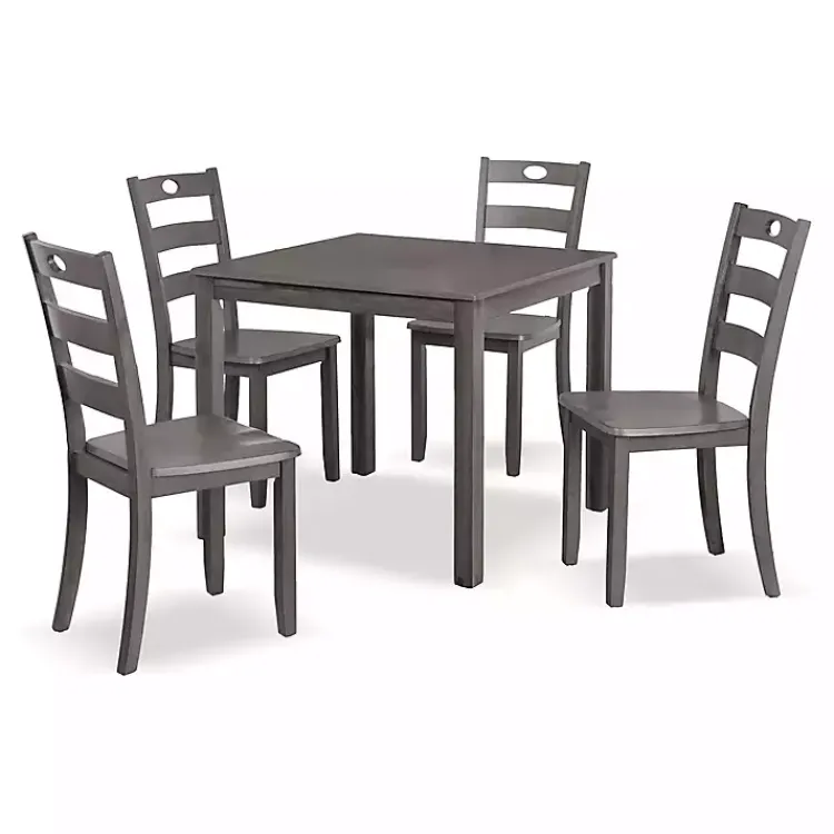 Dining Sets-Kirklands Home Wood Brooke 5-pc. Dining Furniture Set Gray