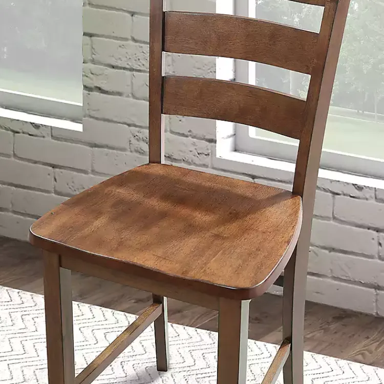 Dining Sets-Kirklands Home Walnut Wood Brooke 5-pc. Counter Height Set Brown