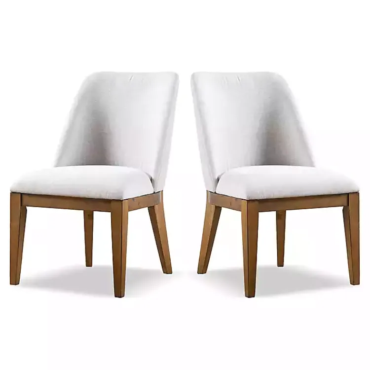 Dining Chairs-Kirklands Home Upholstered Cassie Dining Chairs, Set of 2 White