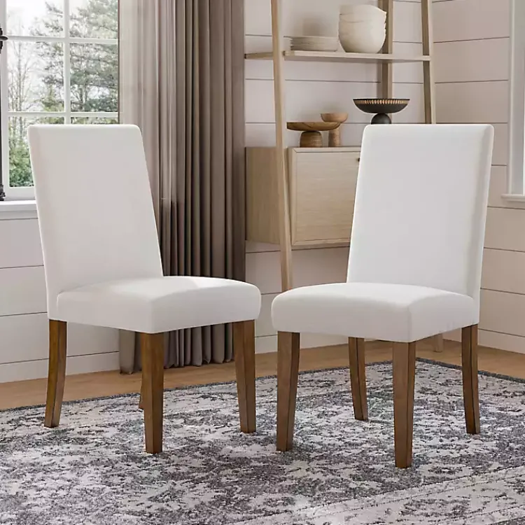 Dining Chairs-Kirklands Home Upholstered Katie Dining Chairs, Set of 2 Ivory