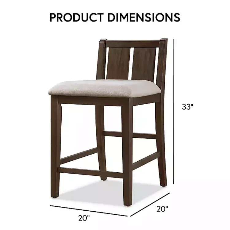 Dining Tables-Kirklands Home Dark Cherry Wood Kayla Counter Height 3-pc. Set Brown