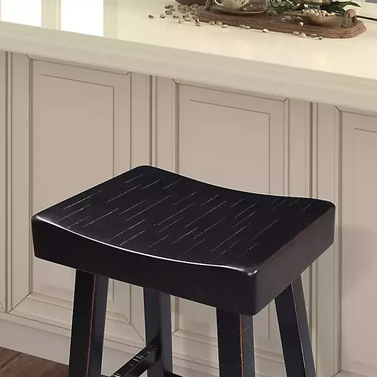 Bar Stools & Counter Height Stools-Kirklands Home Backless Cooper Bar Stools, Set of 2 Black