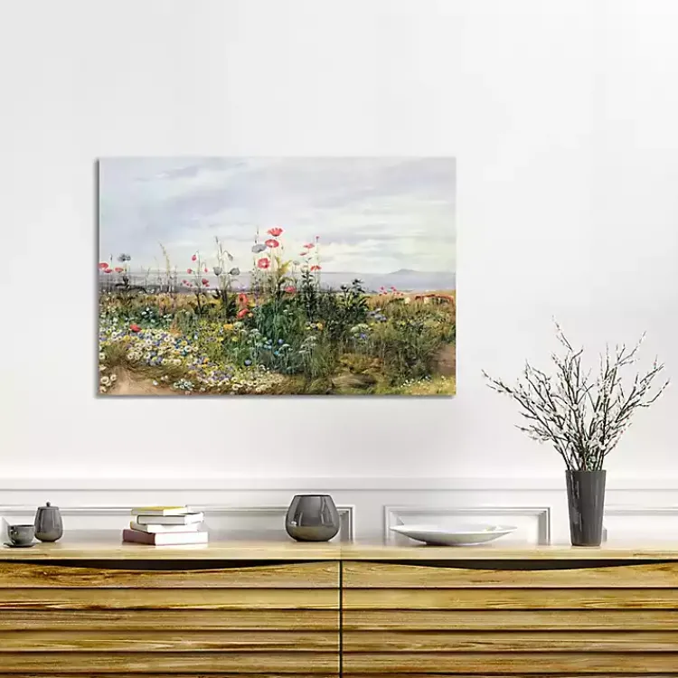 Canvas Art-Kirklands Home Wildflower With a View Canvas Art Print Multicolor