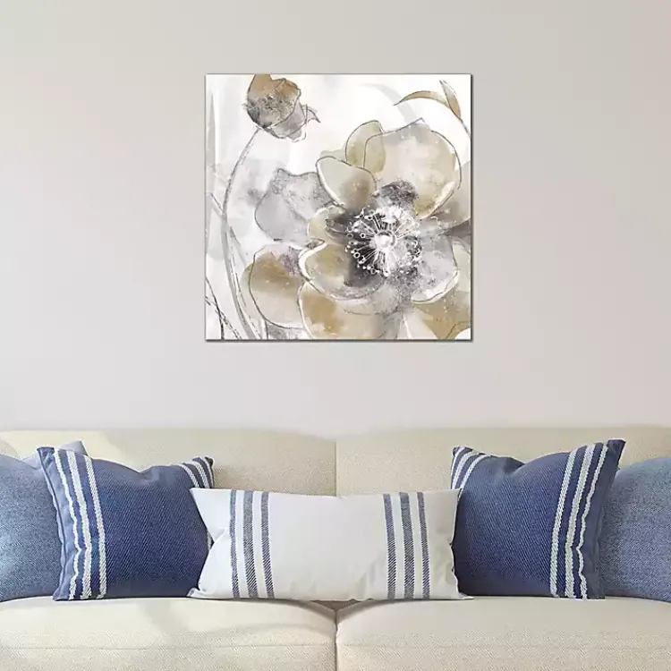 Canvas Art-Kirklands Home Taupe Spring Poppy Canvas Art Print