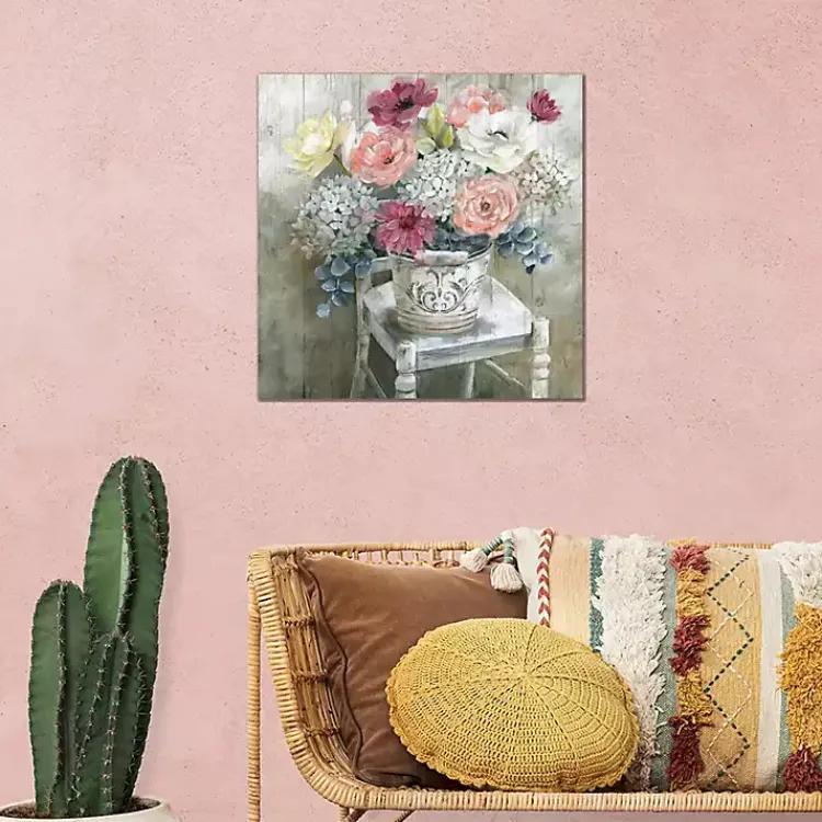 Canvas Art-Kirklands Home Quaint Cottage Bouquet Giclee Canvas Art Print