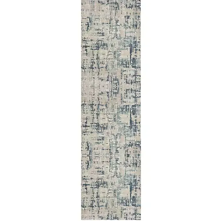 Area Rugs-Kirklands Home Blue Avalon Abstract Pattern Area Rug, 3x8