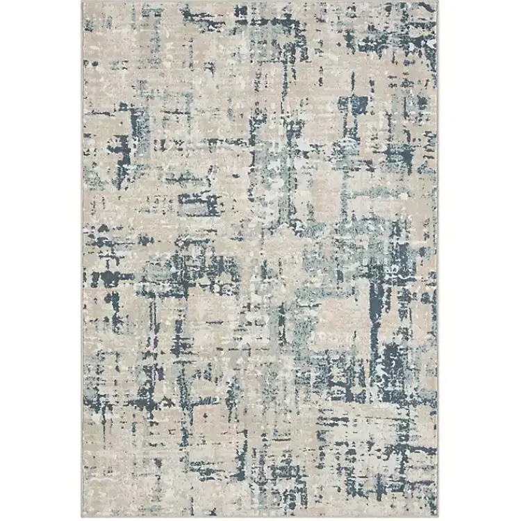 Area Rugs-Kirklands Home Blue Avalon Abstract Pattern Area Rug, 5x8