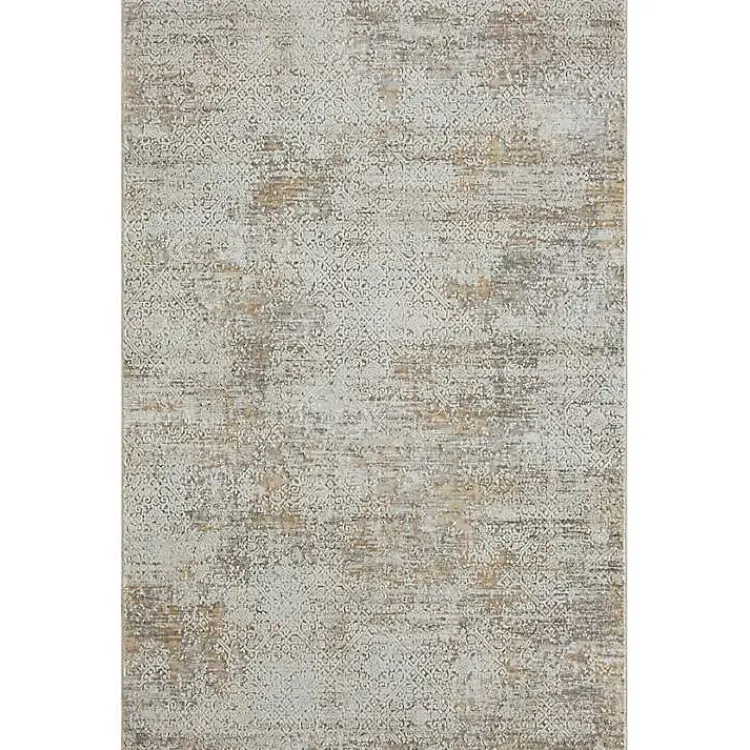 Accent Rugs-Kirklands Home Brisbane Beige Faded Damask Area Rug, 2x3