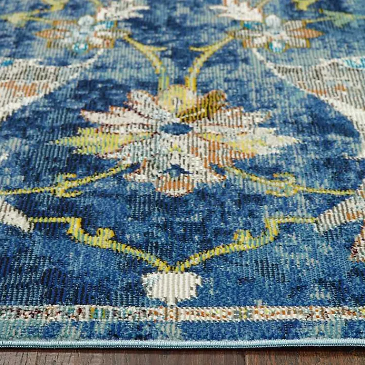 Area Rugs-Kirklands Home Navy Faded Floral Area Rug, 8x10