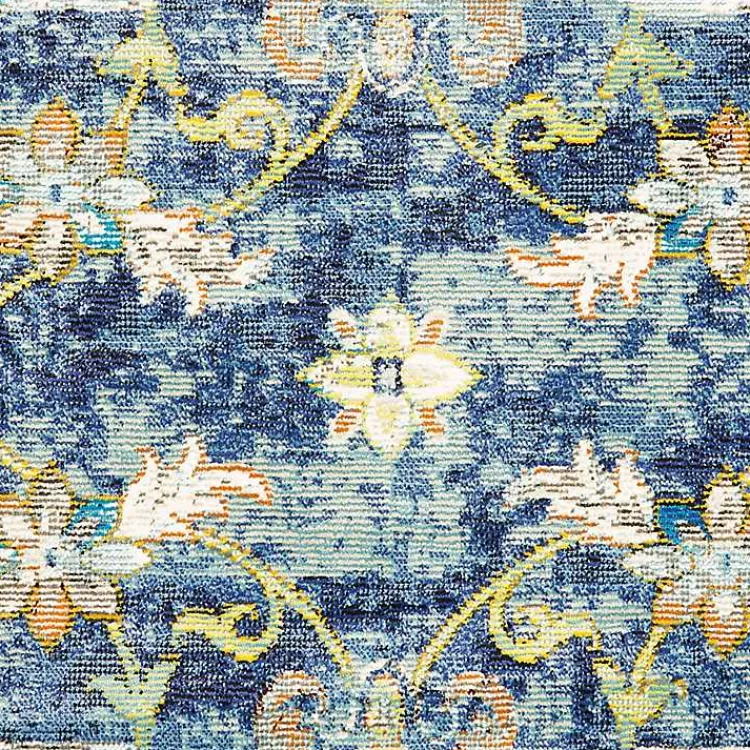 Area Rugs-Kirklands Home Navy Faded Floral Area Rug, 8x10