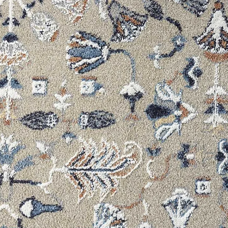 Area Rugs-Kirklands Home Vista Blue Beige Area Rug, 5x7