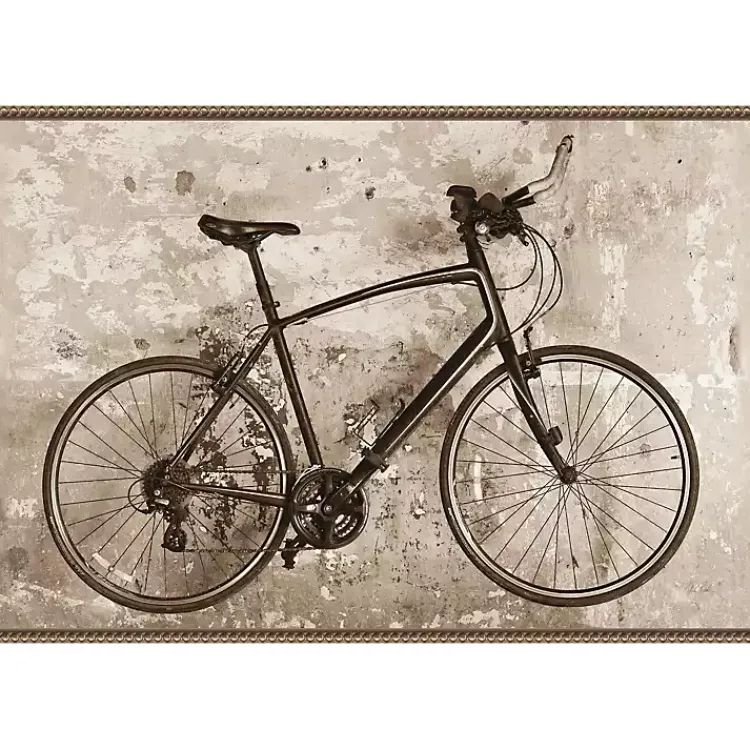 Canvas Art-Kirklands Home Black Bike Framed Canvas Art Print