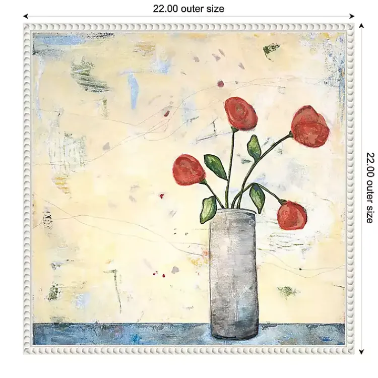 Canvas Art-Kirklands Home Red Picked Flowers Framed Canvas Art Print