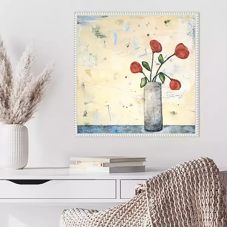 Canvas Art-Kirklands Home Red Picked Flowers Framed Canvas Art Print