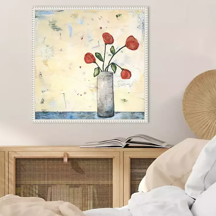 Canvas Art-Kirklands Home Red Picked Flowers Framed Canvas Art Print