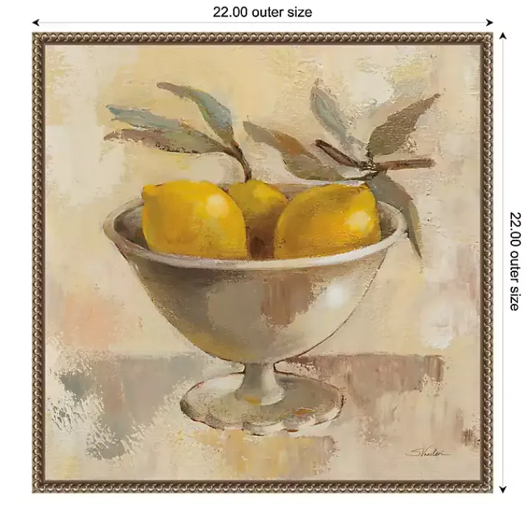 Canvas Art-Kirklands Home Lemon Bowl Framed Canvas Art Print