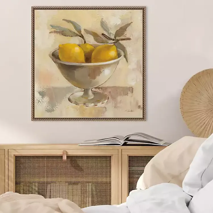 Canvas Art-Kirklands Home Lemon Bowl Framed Canvas Art Print
