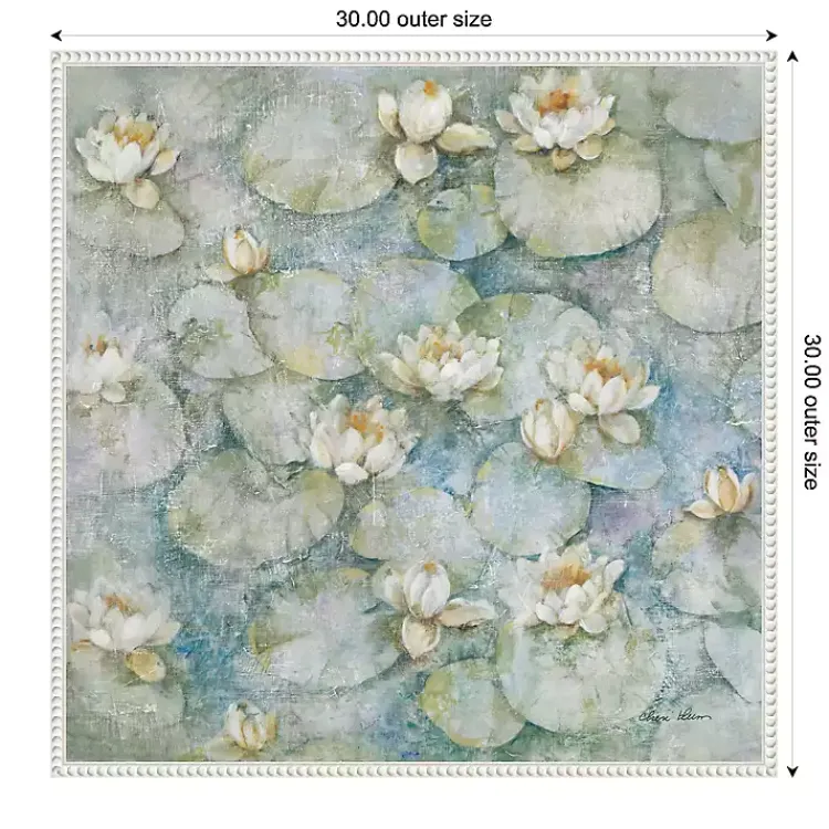Canvas Art-Kirklands Home Water Lilies Framed Canvas Art Print