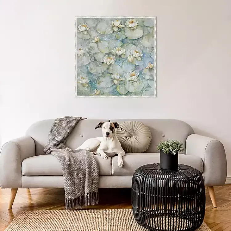 Canvas Art-Kirklands Home Water Lilies Framed Canvas Art Print