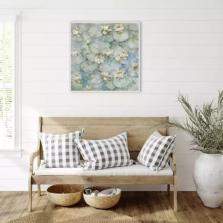 Canvas Art-Kirklands Home Water Lilies Framed Canvas Art Print