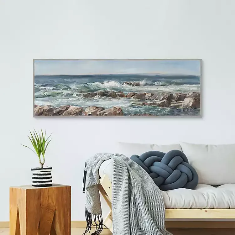Canvas Art-Kirklands Home Moody Ocean View Framed Canvas Art Print